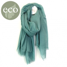 Duck Egg Blue Single Colour Cotton Scarf by Peace of Mind